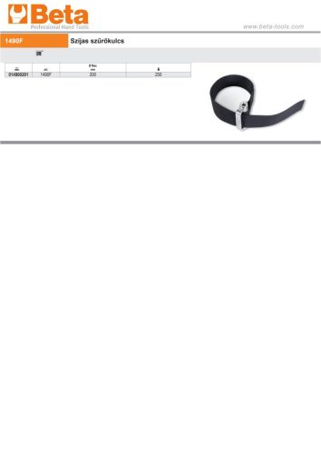 Beta 1490F  Szíjas szűrőkulcs
