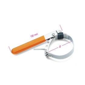   Beta 1492/1 Állítható acélpántos olajszűrőleszedő, nikkelezett, PVC-bevonatú nyéllel 60-80mm