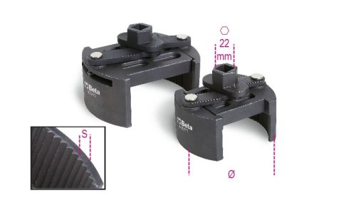 Beta 1493Y/2 Önzáró kulcs jobbmenetes-balmenetes olajszűrőkhöz nehéz változat 104-145mm