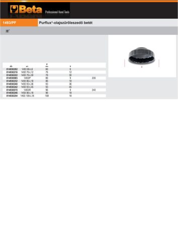 Beta 1493 76-L12 Purflux®-olajszűrőleszedő betét 76mm