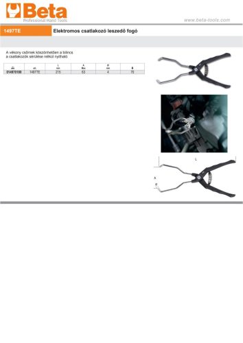 Beta 1497TE Elektromos csatlakozó leszedő fogó