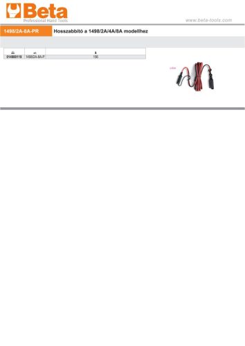 Beta 1498/2A-8A-PR Hosszabbító a Beta 1498/2A/4A/8A modellhez