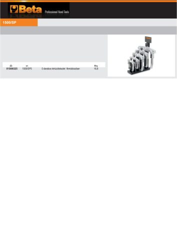 Beta 1500/SPV tartó a Beta 1500/SP5-höz Üres