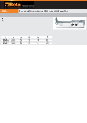 Beta 1500G/1 1 pár normál lehúzóköröm a Beta 1500/1 és a 1500/2 modellhez