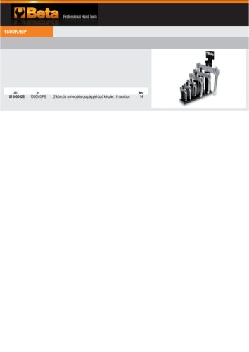 Beta 1500N/SP6 6 részes 2 körmös univerzális csapágylehúzó készlet  1500N/0-1500N/1-1500N/2-1500N/3-1500N/4-1500N/5