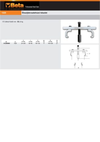 Beta 1529 Ékszíjtárcsalehúzó készlet