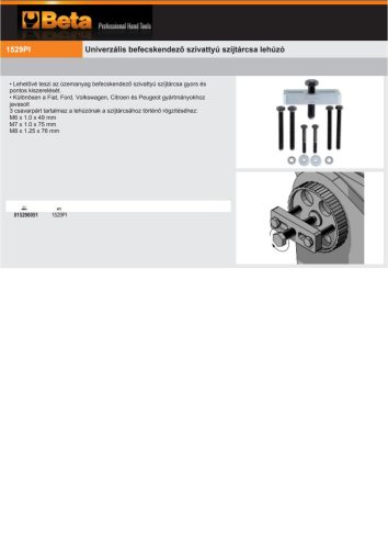 Beta 1529PI Univerzális befecskendező szivattyú szíjtárcsa lehúzó