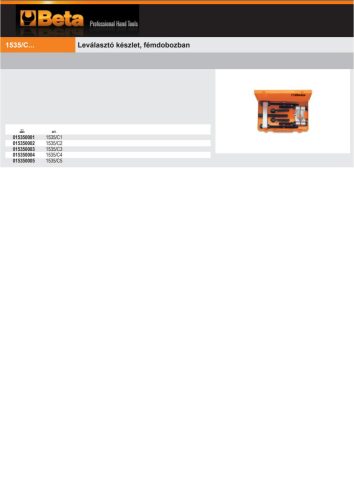 Beta 1535/C5A Leválasztó készlet, fémdobozban 30-220mm