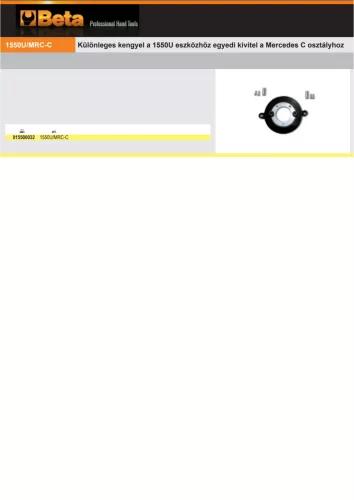 Beta 1550U/MRC-C Különleges kengyel a Beta 1550U eszközhöz egyedi kivitel a Mercedes C osztályhoz