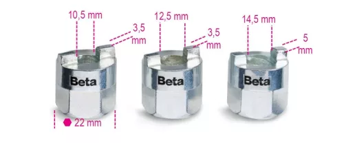 Beta 1557/S3 3 részes lengéscsillapító szerelő készlet, krómozott