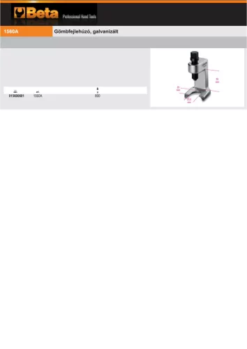 Beta 1560A Gömbfejlehúzó, galvanizált