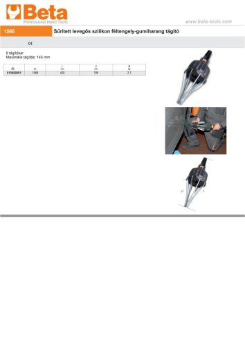 Beta 1568 Sűrített levegős szilikon féltengely-gumiharang tágító