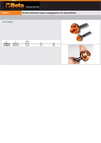 Beta 1569CP/90 Beütős beillesztő kúpos csapágyakhoz és olajvédőkhöz 18-90mm