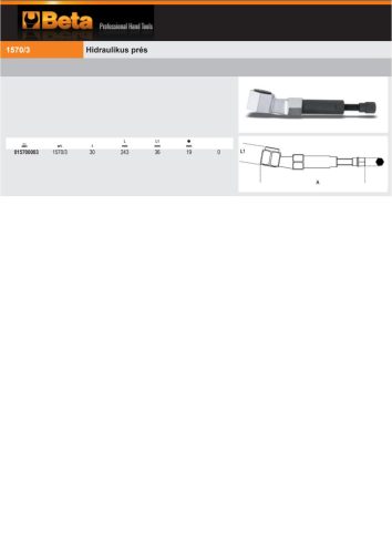 Beta 1570/3 Hidraulikus prés