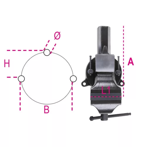 Beta 1599GI Párhuzamsatu cserélhető pofákkal 100mm