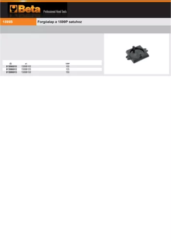 Beta 1599B Forgóalap a 1599P satuhoz  150mm