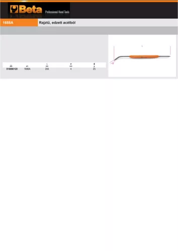 Beta 1688A Rajztű, edzett acélból