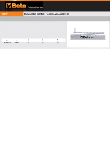 Beta 1690F/2 Üvegszálas colstok Pontossági osztály: III 2m