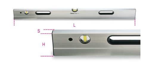 Beta 1696S Szintezőléc alumíniumból 2 törésbiztos libellával 2500mm