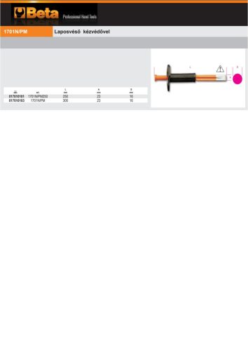Beta 1701N/PM Laposvéső kézvédővel 250mm