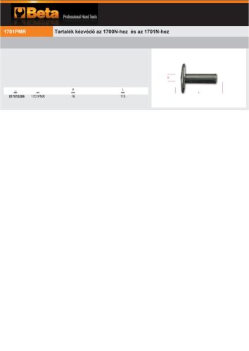 Beta 1701PMR16 Tartalék kézvédő a Beta 1700N és a Beta 1701N-hez