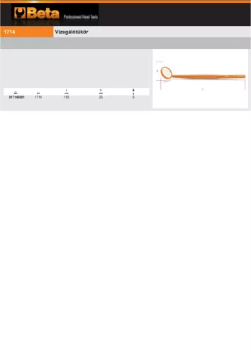 Beta 1714 Vizsgálótükör
