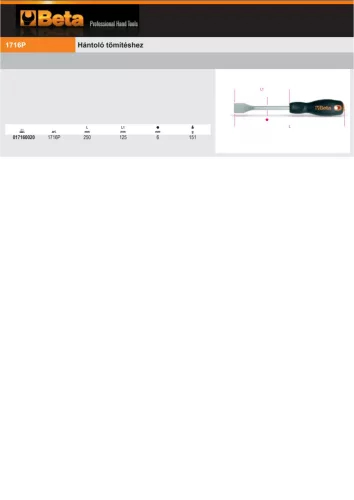 Beta 1716P Hántoló tömítéshez