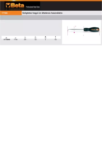 Beta 1716A Szögletes hegyű ár általános használatra