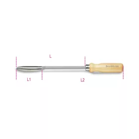 Beta 1717A Kétélű hántoló, lakkozott, fanyéllel 150mm