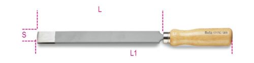 Beta 1717C Lapos hántoló, lakkozott fanyéllel 250mm