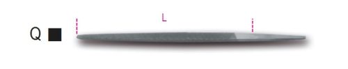 Beta 1718A8/Q Szögletes egyengető reszelő markolat nélkül 200mm