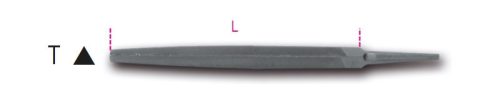 Beta 1718A8/T Háromszög egyengető reszelő markolat nélkül 200mm