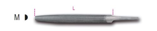 Beta 1718A8/M Félkerek egyengető reszelő markolat nélkül 200mm