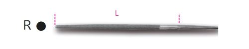 Beta 1718A8/R Kerek egyengető reszelő markolat nélkül 200mm