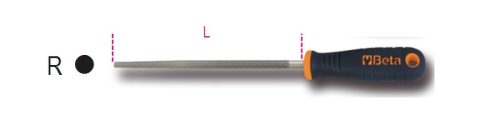 Beta 1719BMA10/R Kerek egyengető reszelő markolattal 250mm