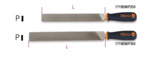 Beta 1719BMB/P 250 Laposreszelő, műanyag nyéllel 250mm