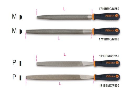 Beta 1719BMC/M 250 Félkerek reszelő, műanyag nyéllel 250mm