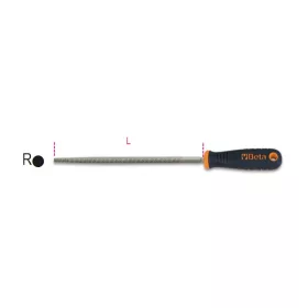 Beta 1719BM/RR Kerek fa ráspoly műanyag nyéllel 200mm