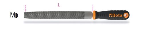 Beta 1719BM/RG Félkerek fa ráspoly markolattal 200mm