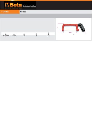 Beta 1725MQ Fűrész 85 mm szigetelt 1000V