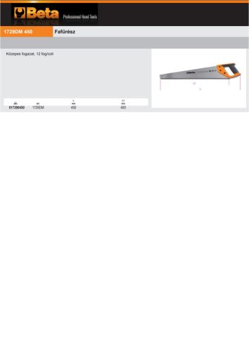 Beta 1729DM 450 Fafűrész 450mm