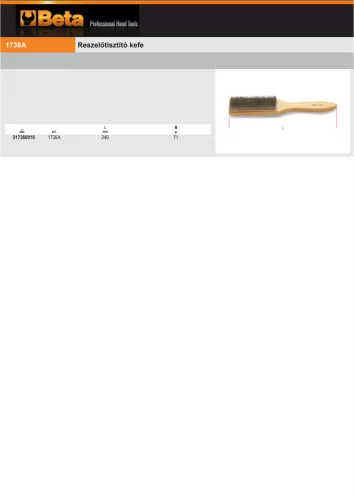 Beta 1736A Reszelőtisztító kefe