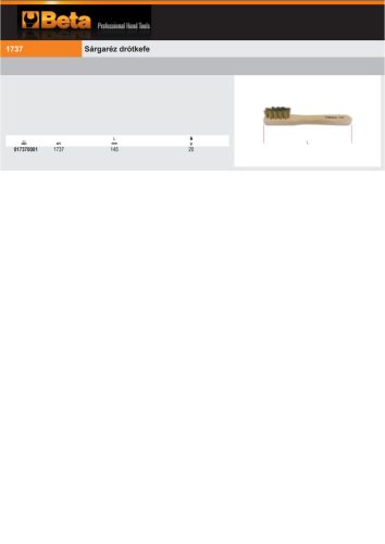 Beta 1737 Sárgaréz drótkefe