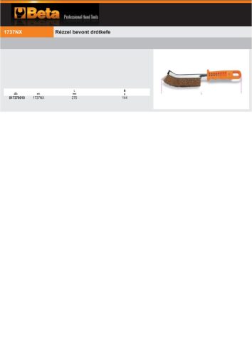 Beta 1737NX Rézzel bevont drótkefe