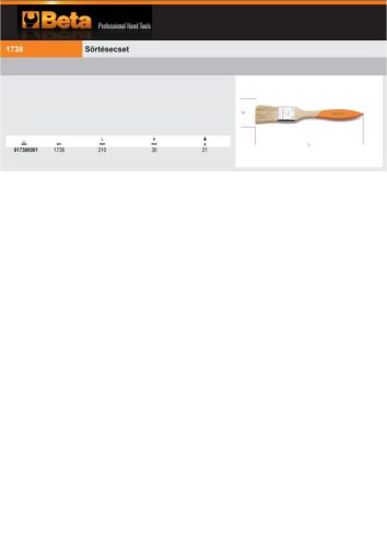 Beta 1738 Sörtésecset 30mm