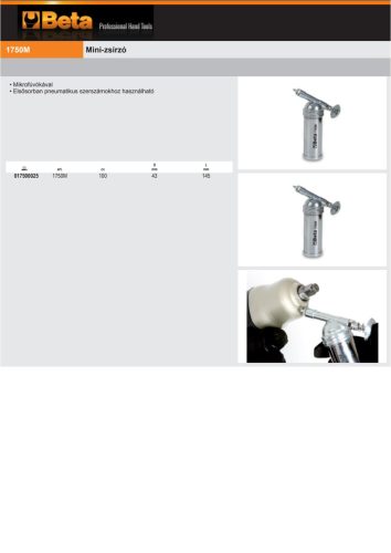 Beta 1750M Mini-zsírzó
