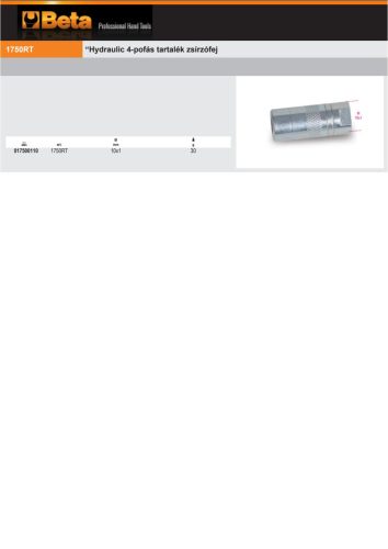 Beta 1750RT “Hydraulic 4-pofás tartalék zsírzófej