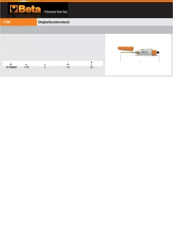 Beta 1756 Olajbefecskendező