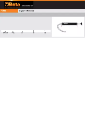 Beta 1756B Olajbefecskendező