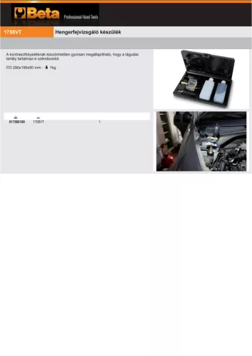 Beta 1758VT Hengerfejvizsgáló készülék